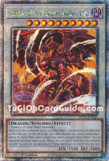 Yu-Gi-Oh Card: Tyrant Red Dragon Archfiend