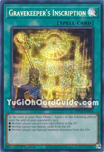 Yu-Gi-Oh Card: Gravekeeper's Inscription