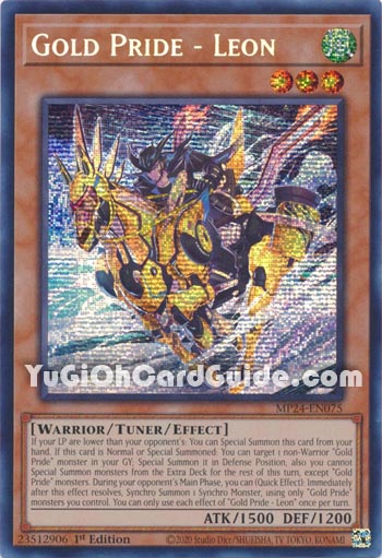 Yu-Gi-Oh Card: Gold Pride - Leon