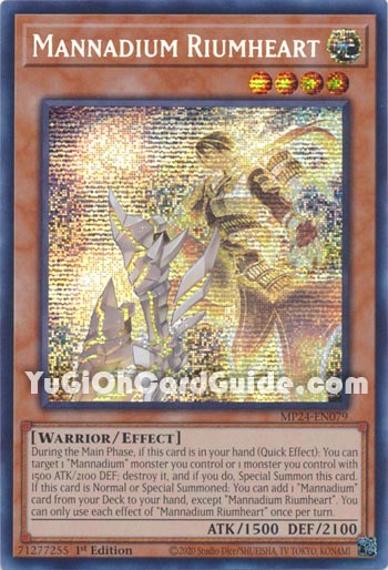 Yu-Gi-Oh Card: Mannadium Riumheart