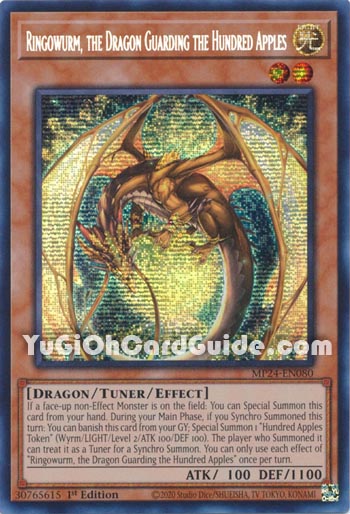 Yu-Gi-Oh Card: Ringowurm, the Dragon Guarding the Hundred Apples