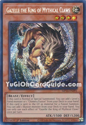 Yu-Gi-Oh Card: Gazelle the King of Mythical Claws