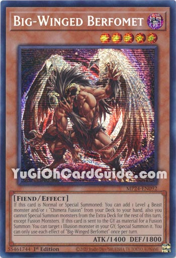 Yu-Gi-Oh Card: Big-Winged Berfomet