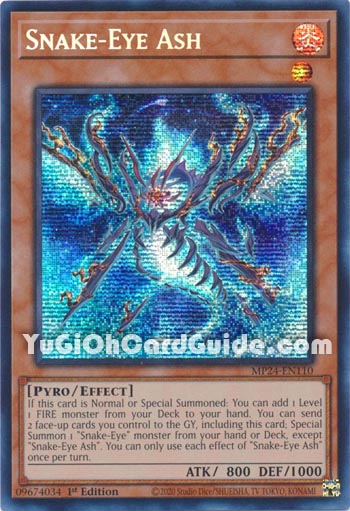 Yu-Gi-Oh Card: Snake-Eye Ash