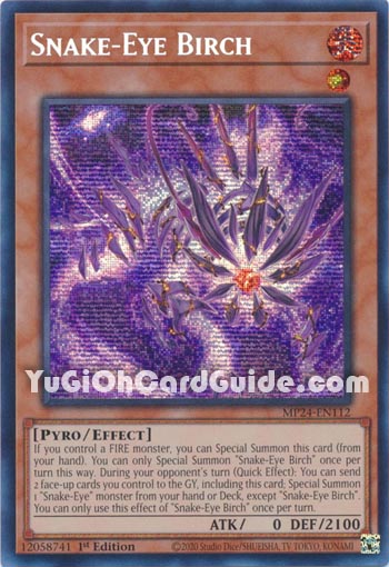 Yu-Gi-Oh Card: Snake-Eye Birch