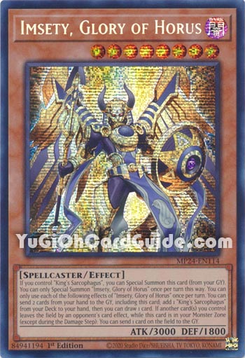 Yu-Gi-Oh Card: Imsety, Glory of Horus