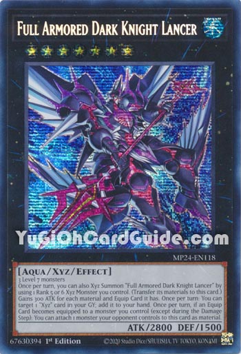 Yu-Gi-Oh Card: Full Armored Dark Knight Lancer