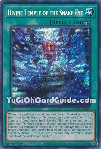 Yu-Gi-Oh Card: Divine Temple of the Snake-Eyes