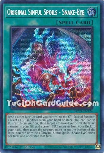 Yu-Gi-Oh Card: Original Sinful Spoils - Snake-Eye