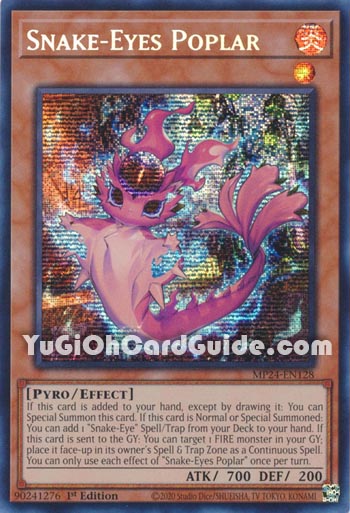 Yu-Gi-Oh Card: Snake-Eyes Poplar