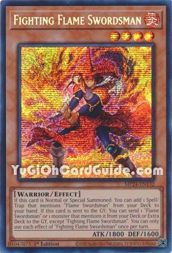 Yu-Gi-Oh Card: Fighting Flame Swordsman