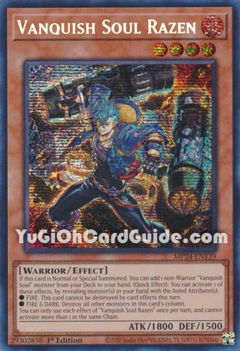 Yu-Gi-Oh Card: Vanquish Soul Razen