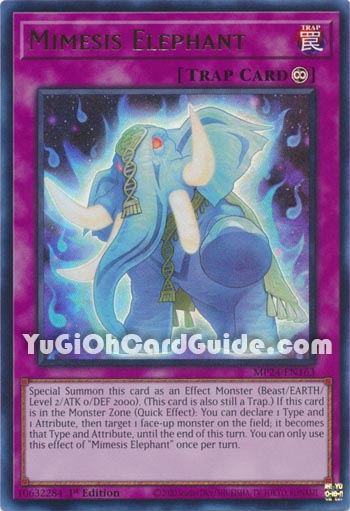 Yu-Gi-Oh Card: Mimesis Elephant