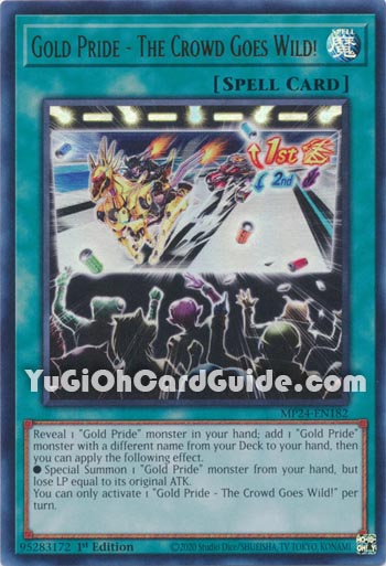 Yu-Gi-Oh Card: Gold Pride - The Crowd Goes Wild!