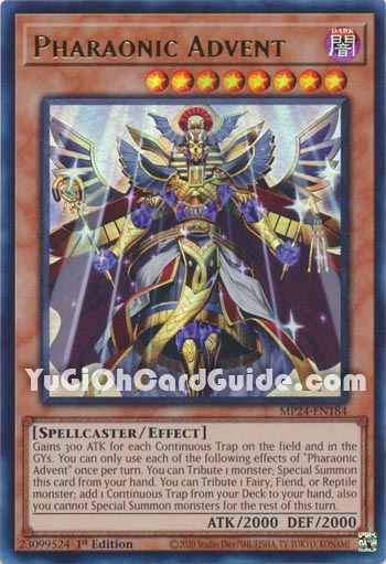 Yu-Gi-Oh Card: Pharaonic Advent