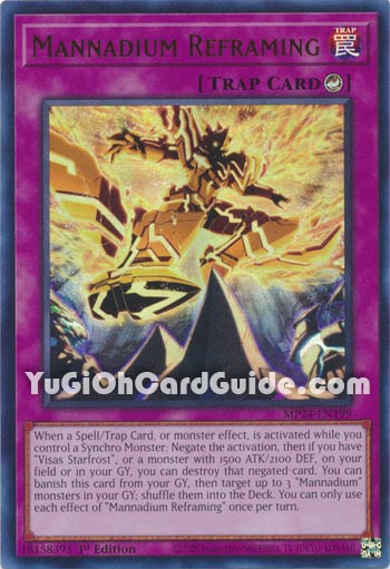 Yu-Gi-Oh Card: Mannadium Reframing