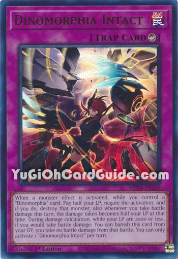 Yu-Gi-Oh Card: Dinomorphia Intact