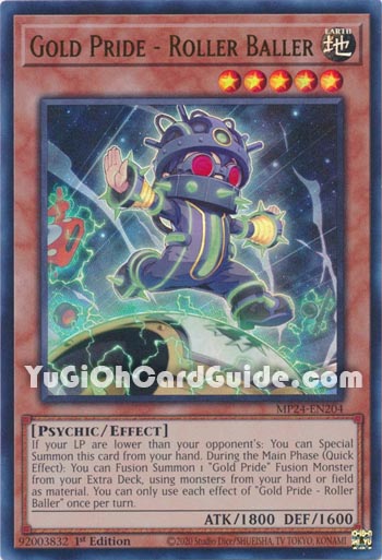 Yu-Gi-Oh Card: Gold Pride - Roller Baller