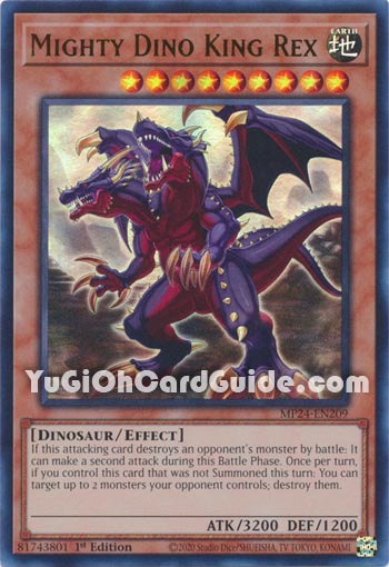 Yu-Gi-Oh Card: Mighty Dino King Rex