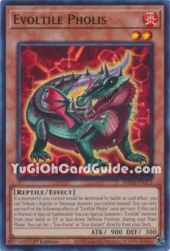 Yu-Gi-Oh Card: Evoltile Pholis