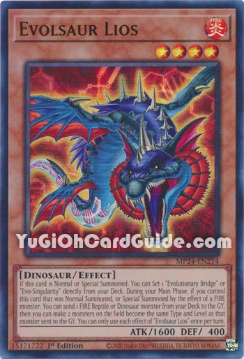 Yu-Gi-Oh Card: Evolsaur Lios