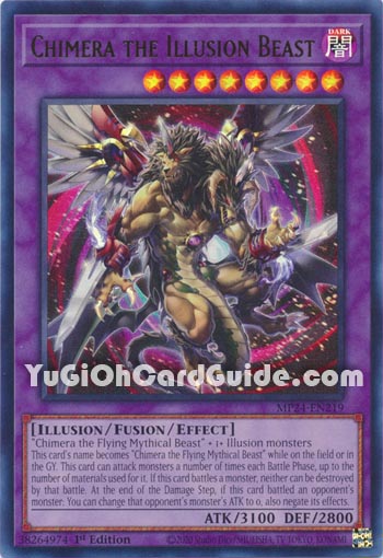 Yu-Gi-Oh Card: Chimera the Illusion Beast