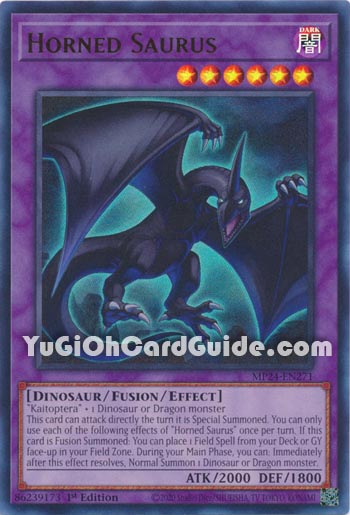 Yu-Gi-Oh Card: Horned Saurus