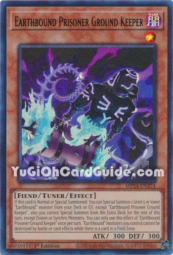 Yu-Gi-Oh Card: Earthbound Prisoner Ground Keeper