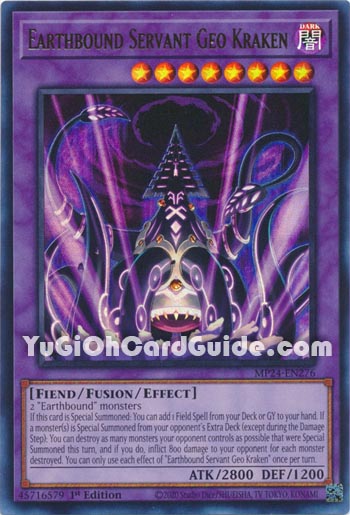 Yu-Gi-Oh Card: Earthbound Servant Geo Kraken