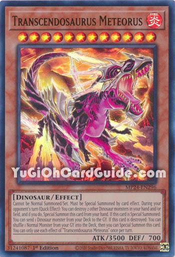 Yu-Gi-Oh Card: Transcendosaurus Meteorus