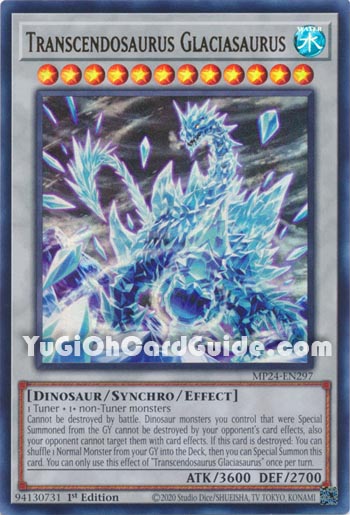 Yu-Gi-Oh Card: Transcendosaurus Glaciasaurus