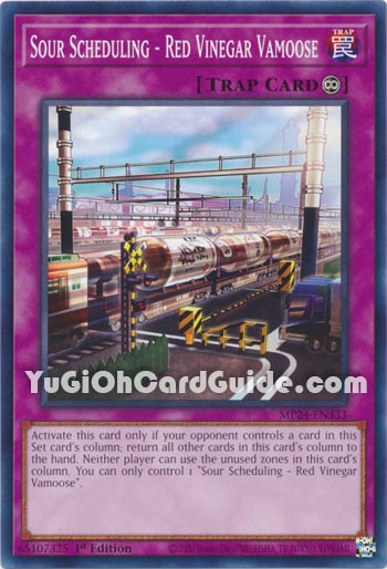 Yu-Gi-Oh Card: Sour Scheduling - Red Vinegar Vamoose