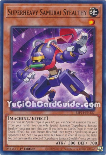 Yu-Gi-Oh Card: Superheavy Samurai Stealthy