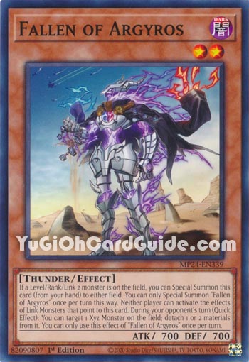 Yu-Gi-Oh Card: Fallen of Argyros