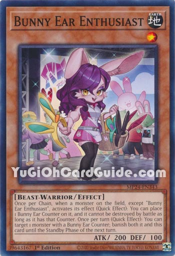 Yu-Gi-Oh Card: Bunny Ear Enthusiast