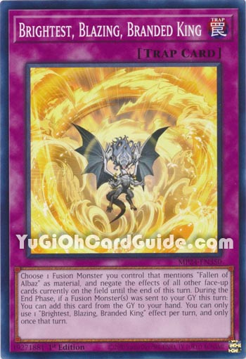 Yu-Gi-Oh Card: Brightest, Blazing, Branded King