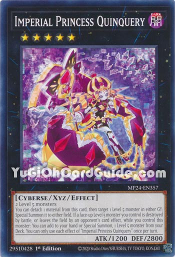 Yu-Gi-Oh Card: Imperial Princess Quinquery