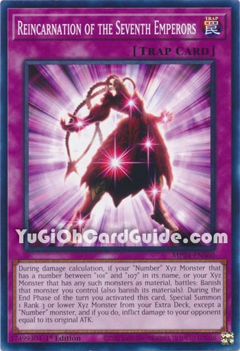 Yu-Gi-Oh Card: Reincarnation of the Seventh Emperors