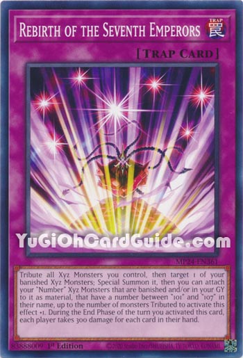 Yu-Gi-Oh Card: Rebirth of the Seventh Emperors