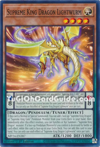 Yu-Gi-Oh Card: Supreme King Dragon Lightwurm