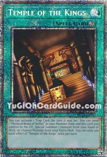 Yu-Gi-Oh Card: Temple of the Kings
