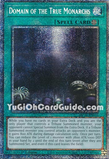 Yu-Gi-Oh Card: Domain of the True Monarchs