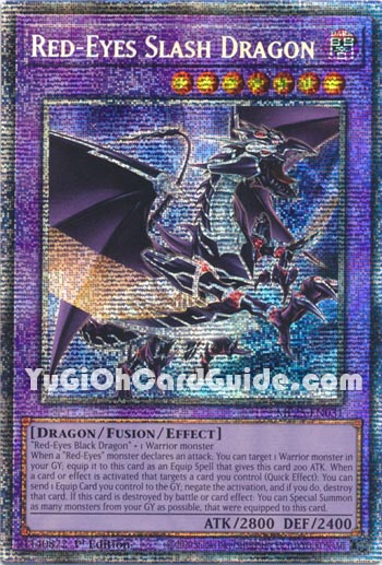Yu-Gi-Oh Card: Red-Eyes Slash Dragon