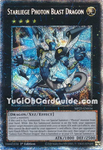 Yu-Gi-Oh Card: Starliege Photon Blast Dragon