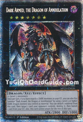 Yu-Gi-Oh Card: Dark Armed, the Dragon of Annihilation