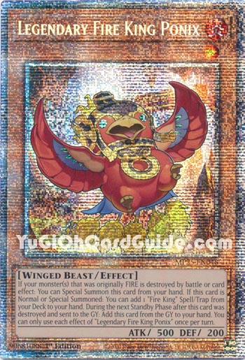 Yu-Gi-Oh Card: Legendary Fire King Ponix