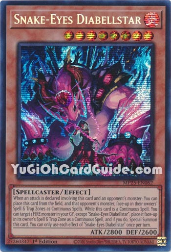 Yu-Gi-Oh Card: Snake-Eyes Diabellstar