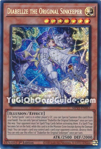 Yu-Gi-Oh Card: Diabellze the Original Sinkeeper