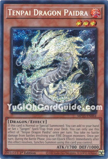 Yu-Gi-Oh Card: Tenpai Dragon Paidra