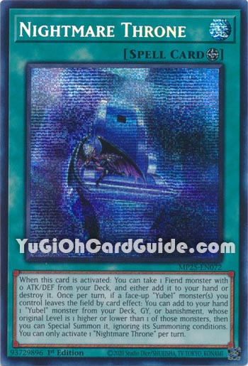 Yu-Gi-Oh Card: Nightmare Throne